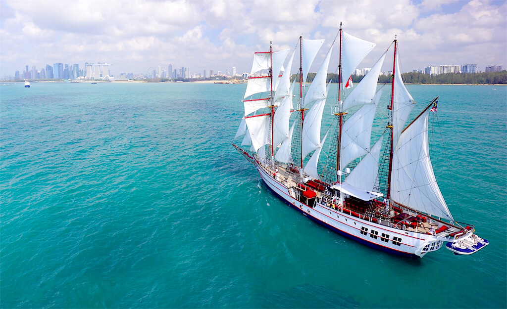 Royal Albatross Sailing towards Marina Bay