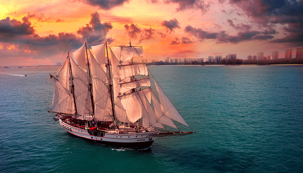 sunset sail with singapore skyline on royal albatross