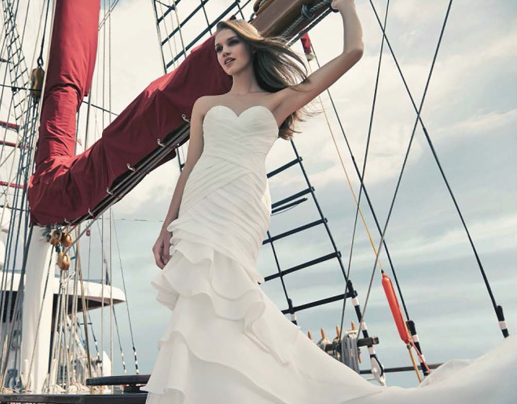 beautiful caucasian bride standing on royal albatross