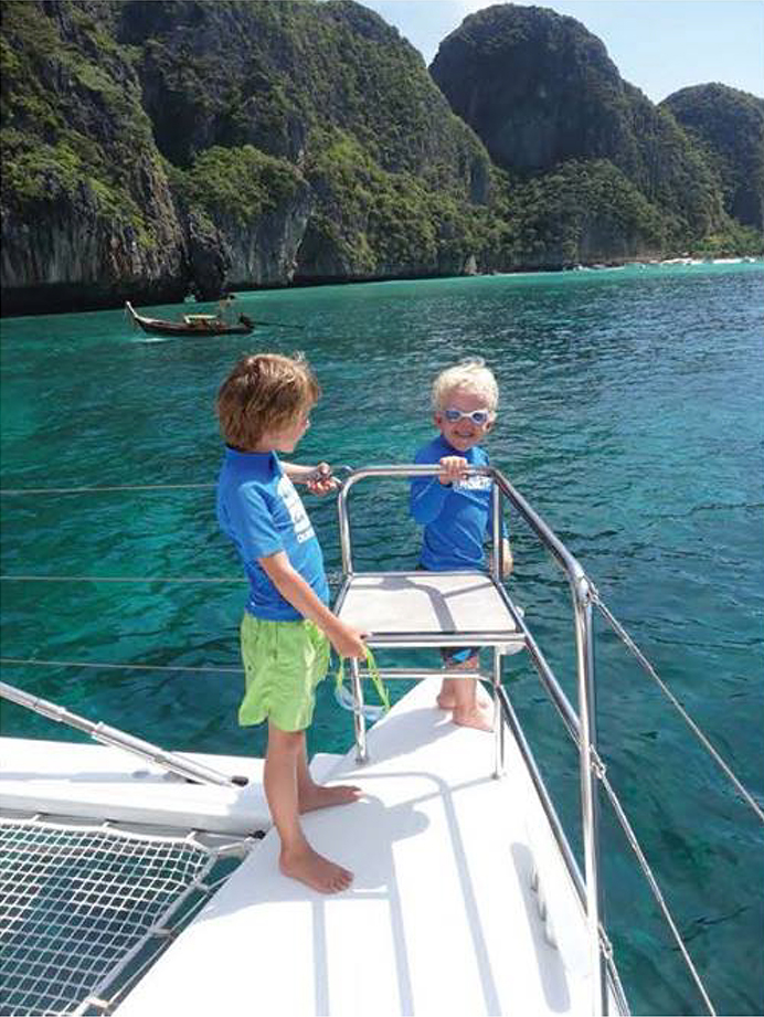 kids on yacht royal albatross 2
