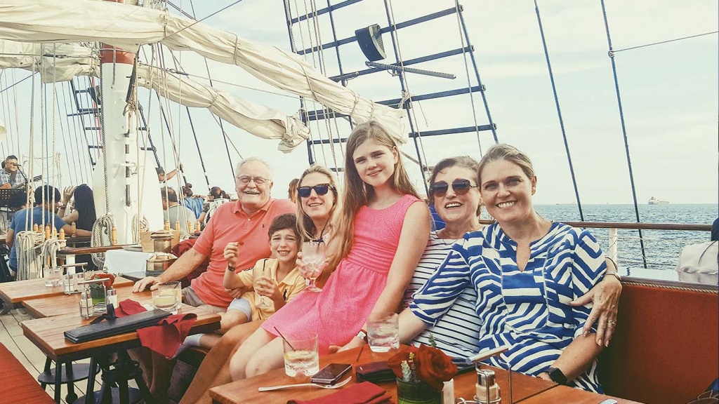 family onboard royal albatross